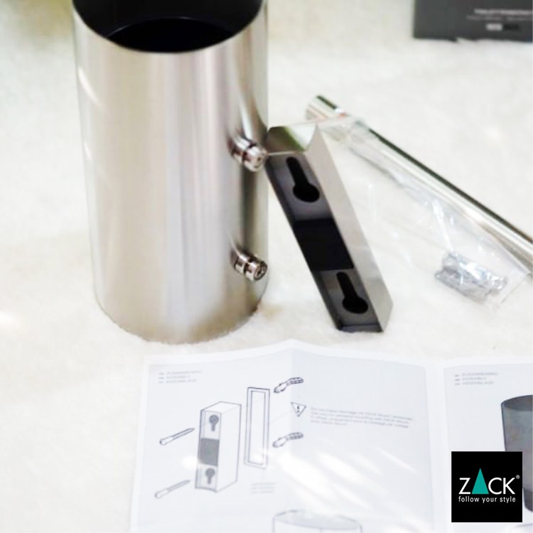 ZACK 40381 LINEA ドイツZACK社製モダンデザインのトイレブラシ 壁付けタイプ DIY HL [在庫有り]
