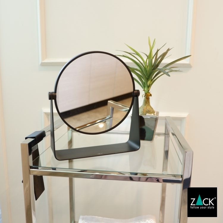 ZACK 40404 TARVIS ドイツZACK社製モダンデザインのメイクアップミラー マットブラック [在庫有り] H2-68