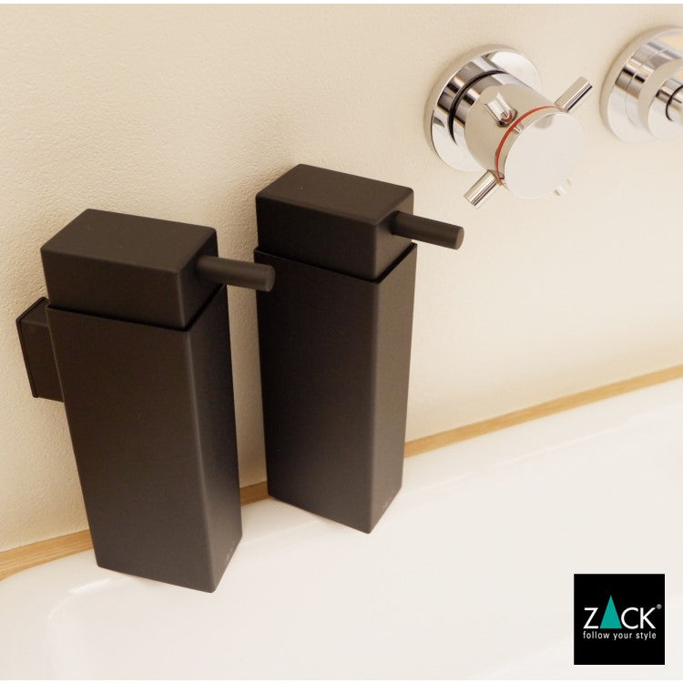 ZACK 40405 LINEA ドイツZACK社製モダンデザインのリキッドディスペンサー マットブラック 壁付けタイプ DIY [在庫有り]