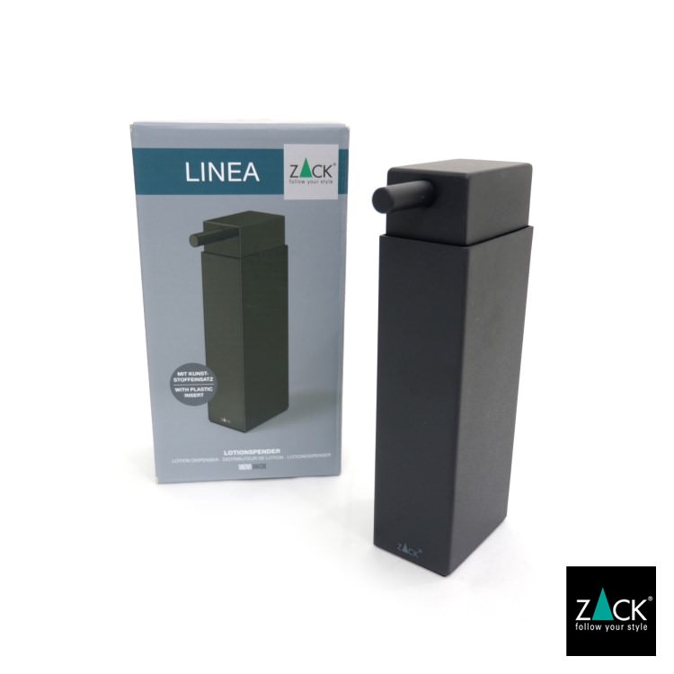 ZACK 40406 LINEA ドイツZACK社製モダンデザインのリキッドディスペンサー マットブラック [在庫有り]