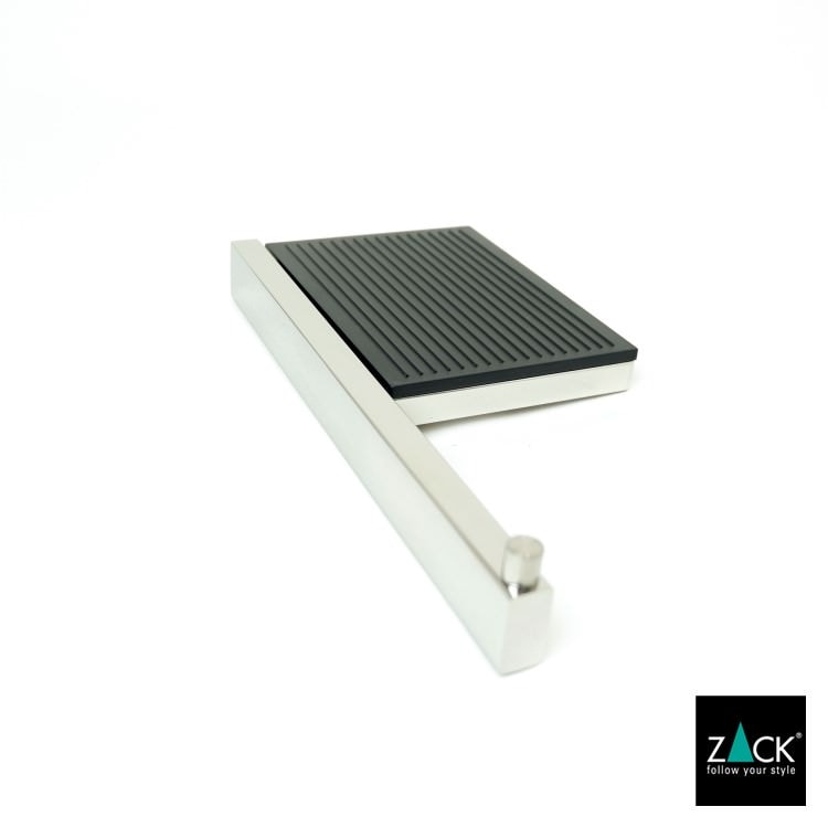 ZACK 40407 LINEA ドイツZACK社製モダンデザインのトイレットペーパーホルダー(トレイ付き) 壁付けタイプ DIY MP [在庫有り] H2-62