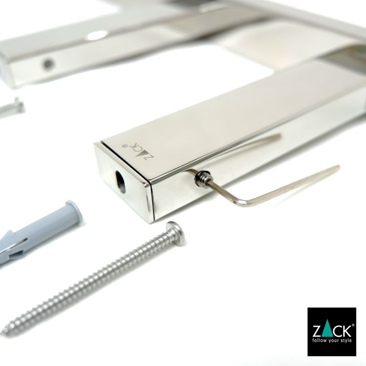 ZACK 40407 LINEA ドイツZACK社製モダンデザインのトイレットペーパーホルダー(トレイ付き) 壁付けタイプ DIY MP [在庫有り] H2-62