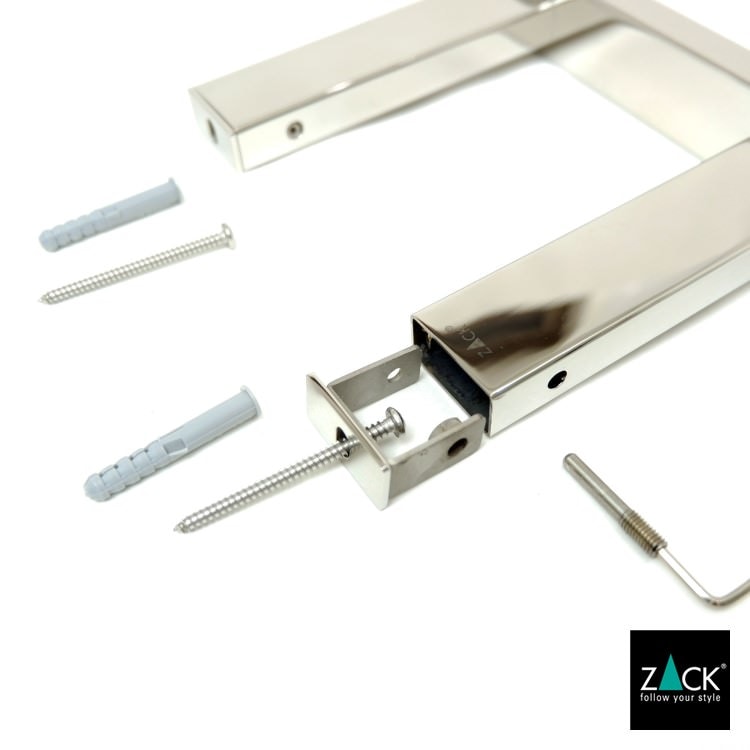 ZACK 40407 LINEA ドイツZACK社製モダンデザインのトイレットペーパーホルダー(トレイ付き) 壁付けタイプ DIY MP [在庫有り] H2-62