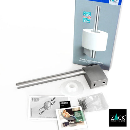 ZACK 40412 ATORE ドイツZACK社製モダンデザインのスペアトイレットペーパーホルダー 予備ロール 壁付けタイプ DIY HL [在庫有り]