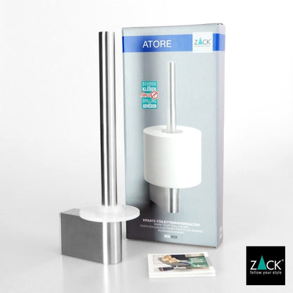 ZACK 40412 ATORE ドイツZACK社製モダンデザインのスペアトイレットペーパーホルダー 予備ロール 壁付けタイプ DIY HL [在庫有り]