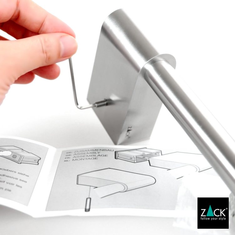 ZACK 40413 ATORE ドイツZACK社製モダンデザインのトイレットペーパーホルダー 壁付けタイプ DIY HL [在庫有り]