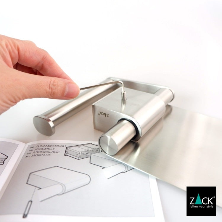 ZACK 40415 ATORE ドイツZACK社製モダンデザインのトイレットペーパーホルダー(フラップタイプ) 壁付けタイプ DIY HL [在庫有り]