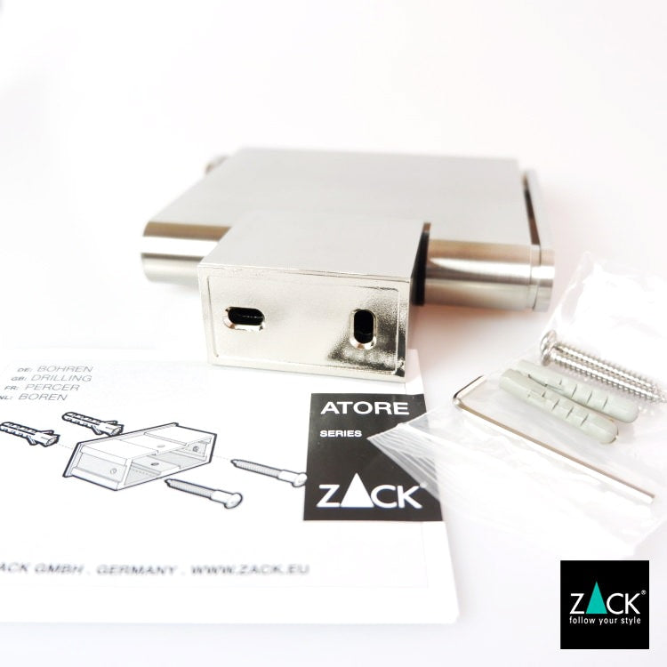 ZACK 40415 ATORE ドイツZACK社製モダンデザインのトイレットペーパーホルダー(フラップタイプ) 壁付けタイプ DIY HL [在庫有り]