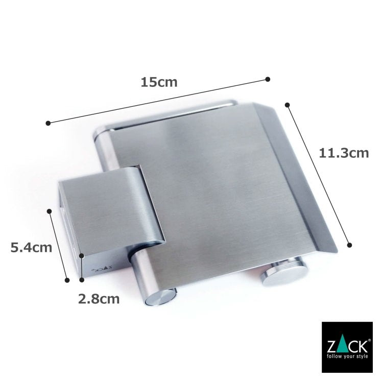 ZACK 40415 ATORE ドイツZACK社製モダンデザインのトイレットペーパーホルダー(フラップタイプ) 壁付けタイプ DIY HL [在庫有り]