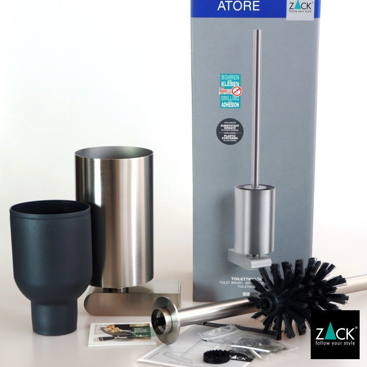ZACK 40416 ATORE ドイツZACK社製モダンデザインのトイレブラシ 壁付けタイプ DIY HL [在庫有り]