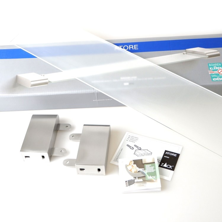 ZACK 40418 ATORE ドイツZACK社製モダンデザインのバスルームシェルフ 壁付けタイプ DIY HL [在庫有り]