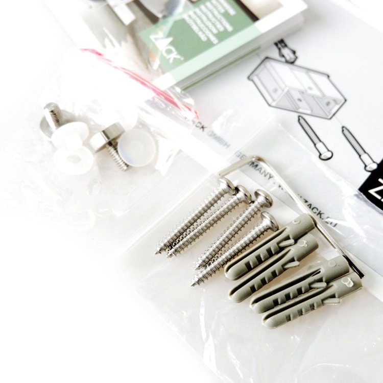 ZACK 40418 ATORE ドイツZACK社製モダンデザインのバスルームシェルフ 壁付けタイプ DIY HL [在庫有り]