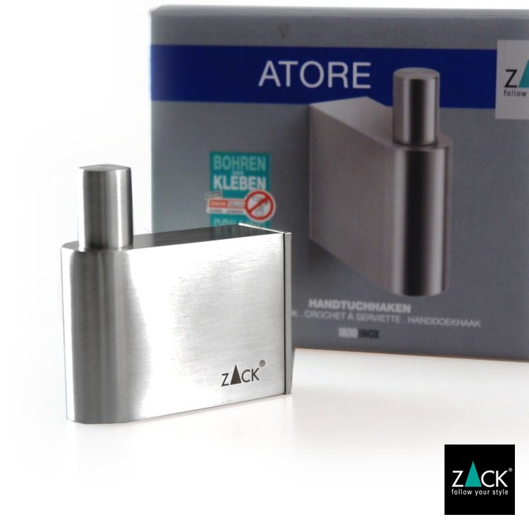 ZACK 40419 ATORE ドイツZACK社製モダンデザインのタオルフック 壁付けタイプ DIY HL [在庫有り]