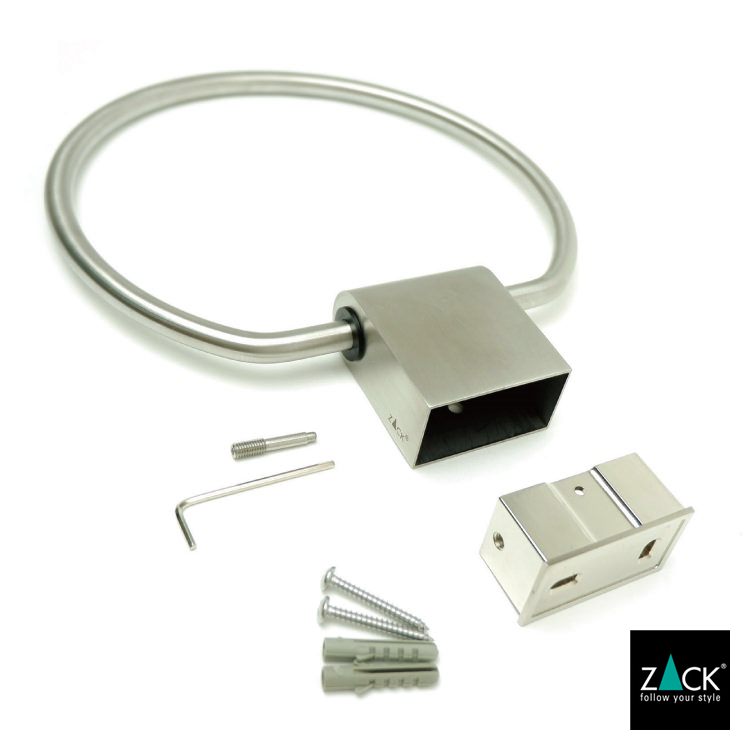 ZACK 40423 ATORE ドイツZACK社製モダンデザインのタオルリング 壁付けタイプ DIY HL [在庫有り]H1
