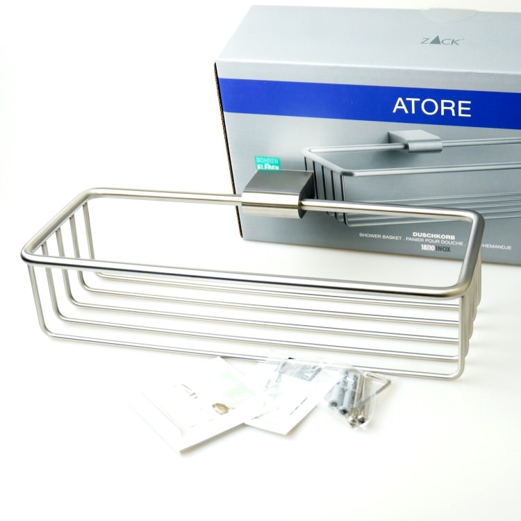 ZACK 40425 ATORE ドイツZACK社製モダンデザインのシャワーバスケットS 壁付けタイプ DIY HL [在庫有り] H2-56