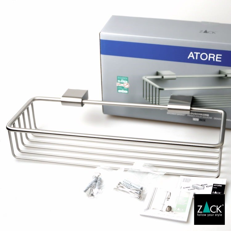 ZACK 40426 ATORE ドイツZACK社製モダンデザインのシャワーバスケットL 壁付けタイプ DIY HL [在庫有り]H1