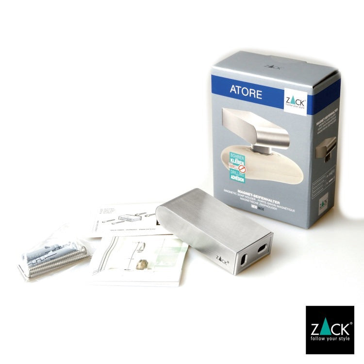 ZACK 40428 ATORE ドイツZACK社製モダンデザインのマグネット付きソープホルダー 壁付けタイプ DIY HL [在庫有り]H1