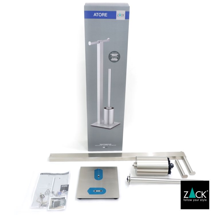 ZACK 40435 ATORE ドイツZACK社製モダンデザインのトイレットペーパースタンド トイレットバトラー HL [在庫有り]H1