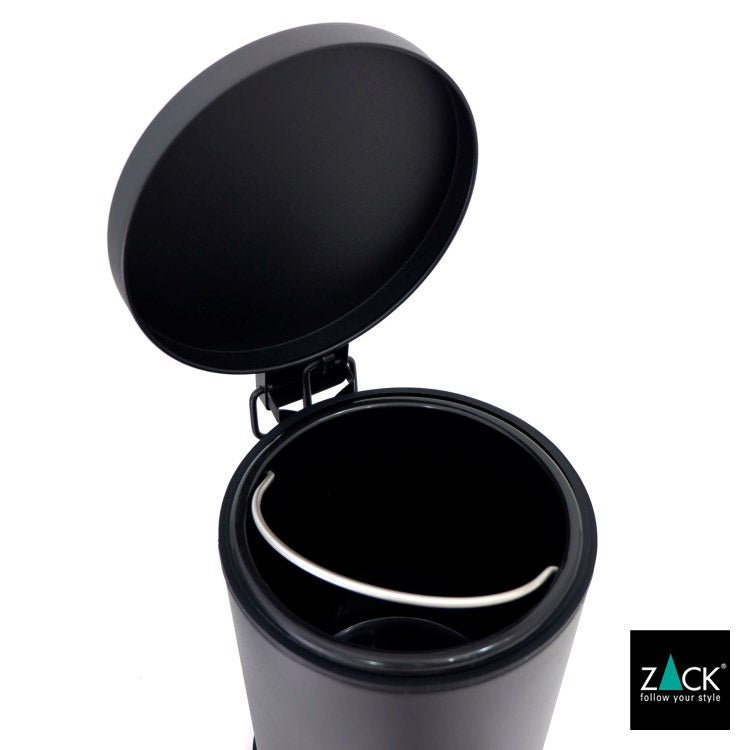 ZACK 40436 VASCA ドイツZACK社製モダンデザインのペダルビン マットブラック [在庫有り]