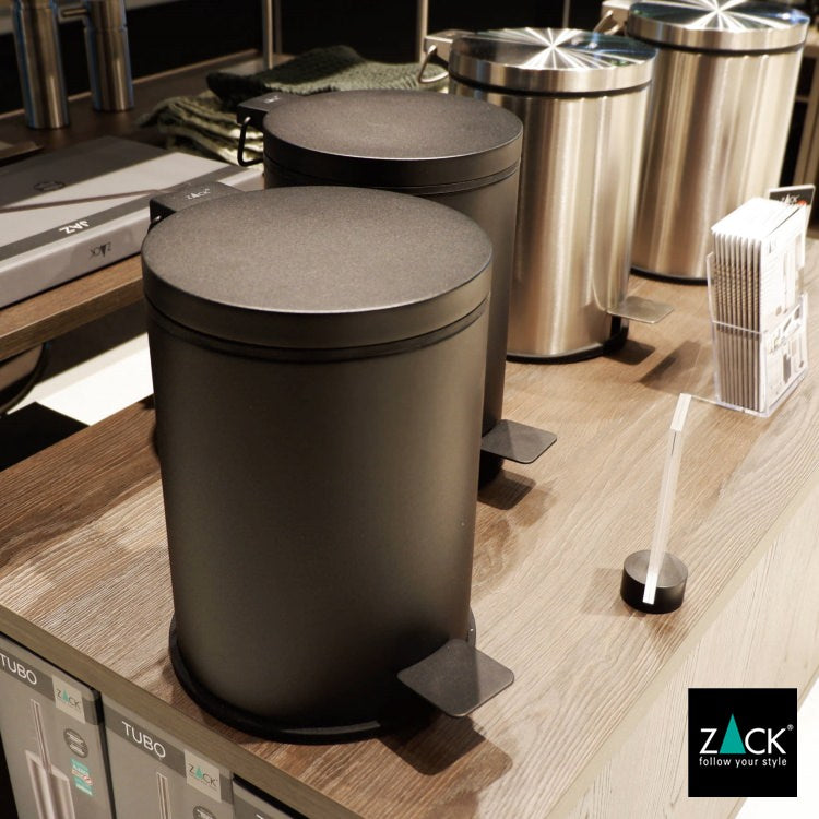 ZACK 40436 VASCA ドイツZACK社製モダンデザインのペダルビン マットブラック [在庫有り]