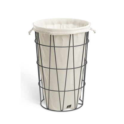 ZACK 40437F SATONE ドイツZACK社製モダンデザインのランドリーバスケット シッタブル マットブラック インナーバッグ・リッド付き [お取寄せ]