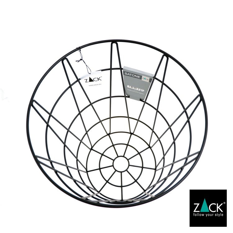 ZACK 40437F SATONE ドイツZACK社製モダンデザインのランドリーバスケット シッタブル マットブラック インナーバッグ・リッド付き [お取寄せ]