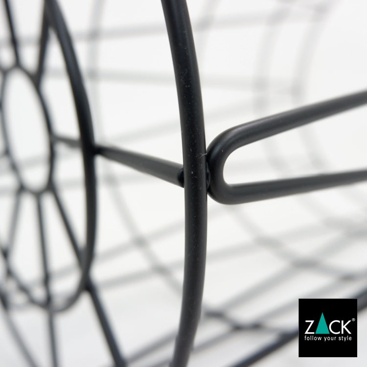ZACK 40437F SATONE ドイツZACK社製モダンデザインのランドリーバスケット シッタブル マットブラック インナーバッグ・リッド付き [お取寄せ]