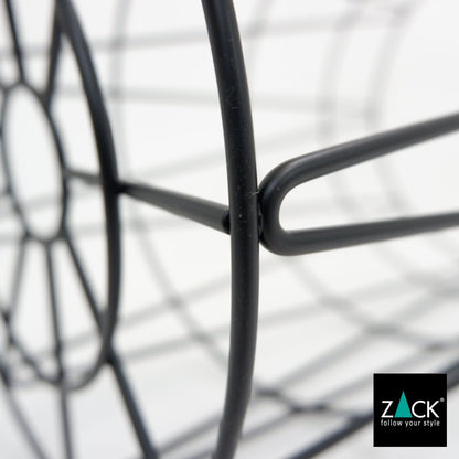 ZACK 40437F SATONE ドイツZACK社製モダンデザインのランドリーバスケット シッタブル マットブラック インナーバッグ・リッド付き [お取寄せ]