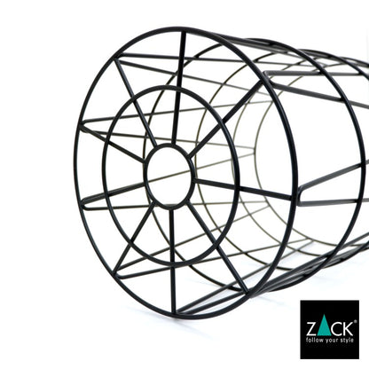 ZACK 40437F SATONE ドイツZACK社製モダンデザインのランドリーバスケット シッタブル マットブラック インナーバッグ・リッド付き [お取寄せ]