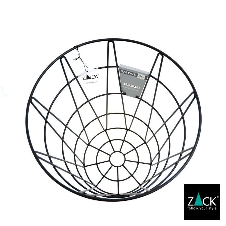 ZACK 40437 SATONE ドイツZACK社製モダンデザインのランドリーバスケット マットブラック [お取寄せ] H2-338