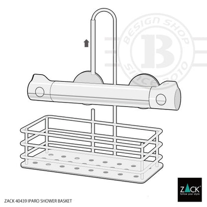 ZACK 40439 IPARO ドイツZACK社製モダンデザインのシャワーバスケット MP [在庫有り]H1