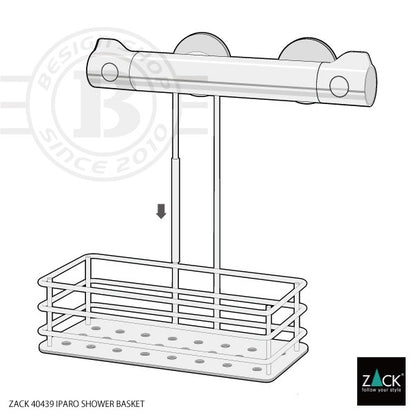 ZACK 40439 IPARO ドイツZACK社製モダンデザインのシャワーバスケット MP [在庫有り]H1