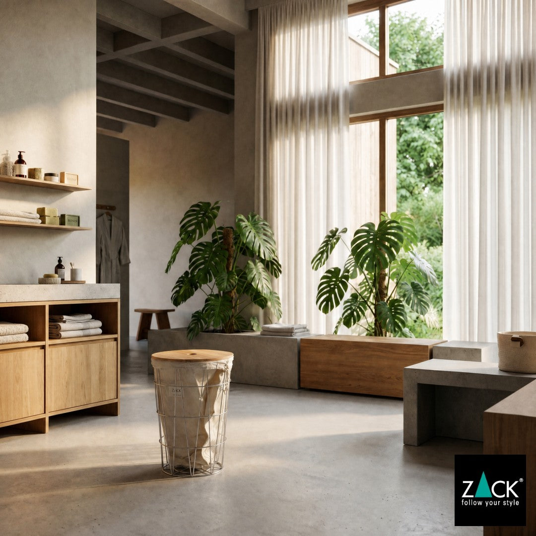 ZACK 40440F SATONE ドイツZACK社製の座れるランドリーバスケット シッタブル インナーバッグ・リッド付き HL [お取寄せ]