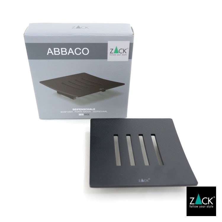 ZACK 40443 ABBACO ドイツZACK社製モダンデザインのソープディッシュ マットブラック [お取寄せ] H2-71
