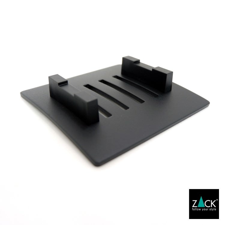 ZACK 40443 ABBACO ドイツZACK社製モダンデザインのソープディッシュ マットブラック [お取寄せ] H2-71
