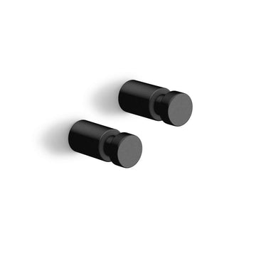 ZACK 40444 AIVO ドイツZACK社製モダンデザインのタオルフックS マットブラック 2個セット 壁付けタイプ DIY [在庫有り]