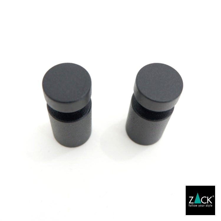 ZACK 40444 AIVO ドイツZACK社製モダンデザインのタオルフックS マットブラック 2個セット 壁付けタイプ DIY [在庫有り]