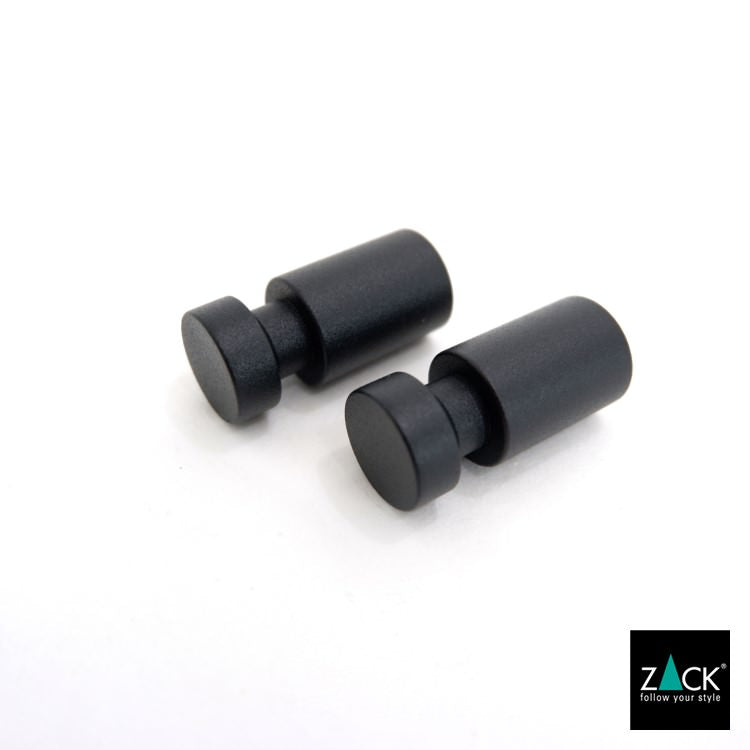 ZACK 40444 AIVO ドイツZACK社製モダンデザインのタオルフックS マットブラック 2個セット 壁付けタイプ DIY [在庫有り]