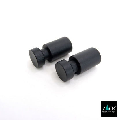 ZACK 40444 AIVO ドイツZACK社製モダンデザインのタオルフックS マットブラック 2個セット 壁付けタイプ DIY [在庫有り]