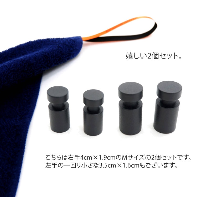 ZACK 40445 AIVO ドイツZACK社製モダンデザインのタオルフックM マットブラック 2個セット 壁付けタイプ DIY [在庫有り]