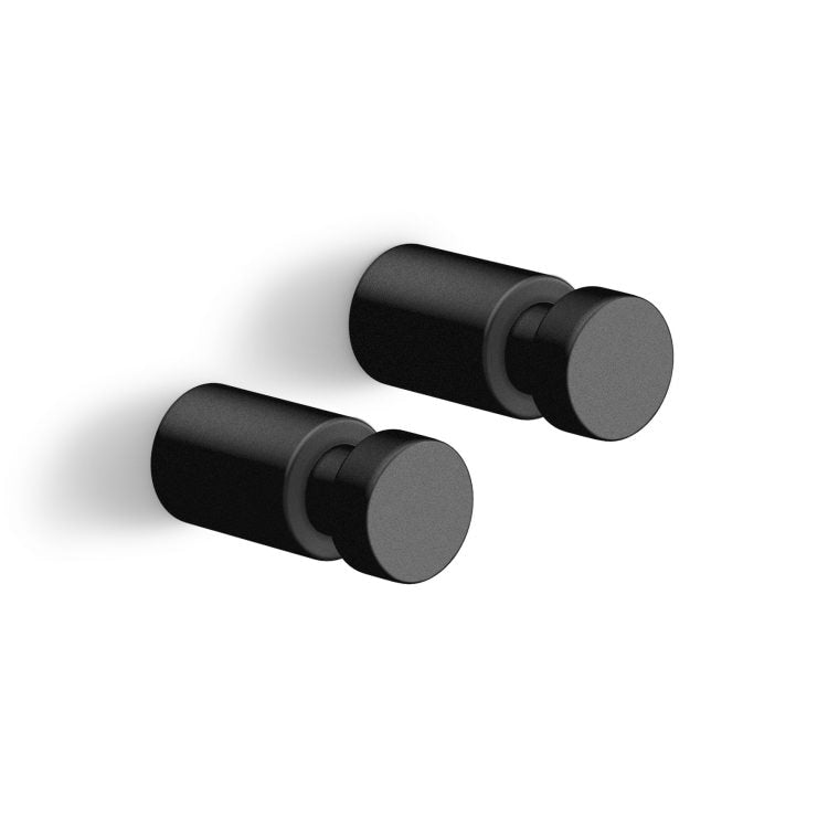 ZACK 40445 AIVO ドイツZACK社製モダンデザインのタオルフックM マットブラック 2個セット 壁付けタイプ DIY [在庫有り]
