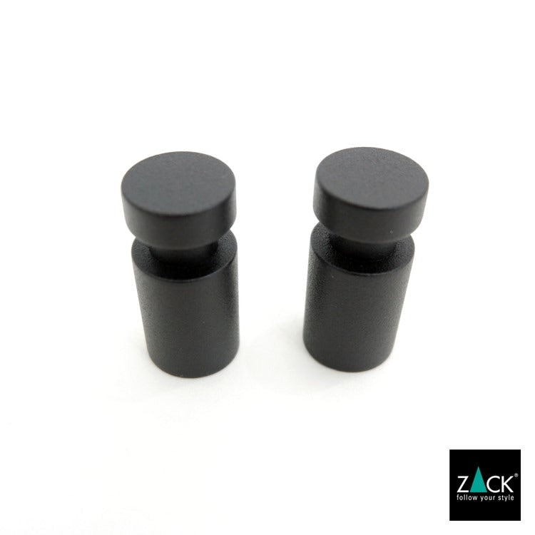 ZACK 40445 AIVO ドイツZACK社製モダンデザインのタオルフックM マットブラック 2個セット 壁付けタイプ DIY [在庫有り]