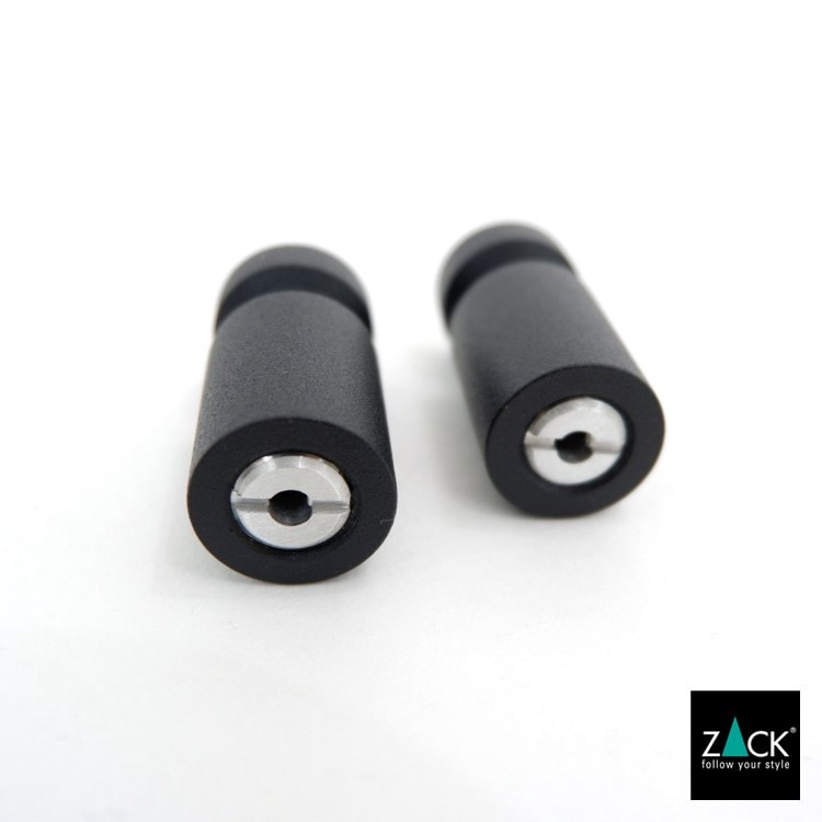 ZACK 40445 AIVO ドイツZACK社製モダンデザインのタオルフックM マットブラック 2個セット 壁付けタイプ DIY [在庫有り]