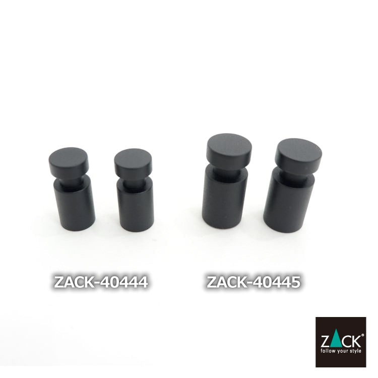 ZACK 40445 AIVO ドイツZACK社製モダンデザインのタオルフックM マットブラック 2個セット 壁付けタイプ DIY [在庫有り]