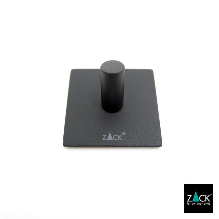 ZACK 40446 DUPLO ドイツZACK社製モダンデザインのタオルフック マットブラック(スクエア) [業務用(36個セット)]