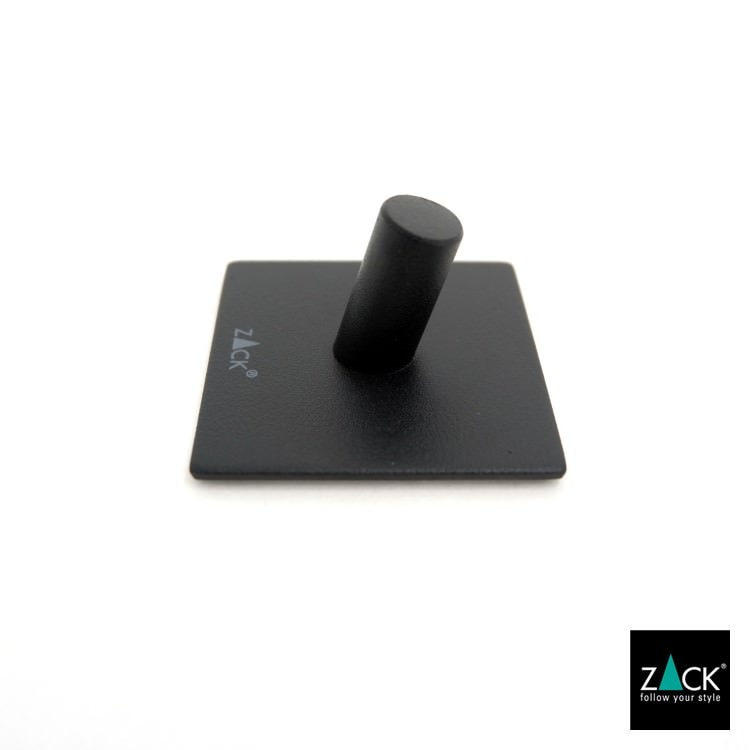 ZACK 40446 DUPLO ドイツZACK社製モダンデザインのタオルフック マットブラック(スクエア) [業務用(36個セット)]