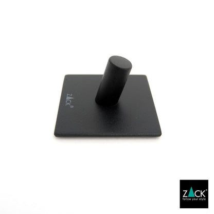 ZACK 40446 DUPLO ドイツZACK社製モダンデザインのタオルフック マットブラック(スクエア) (3個セット)