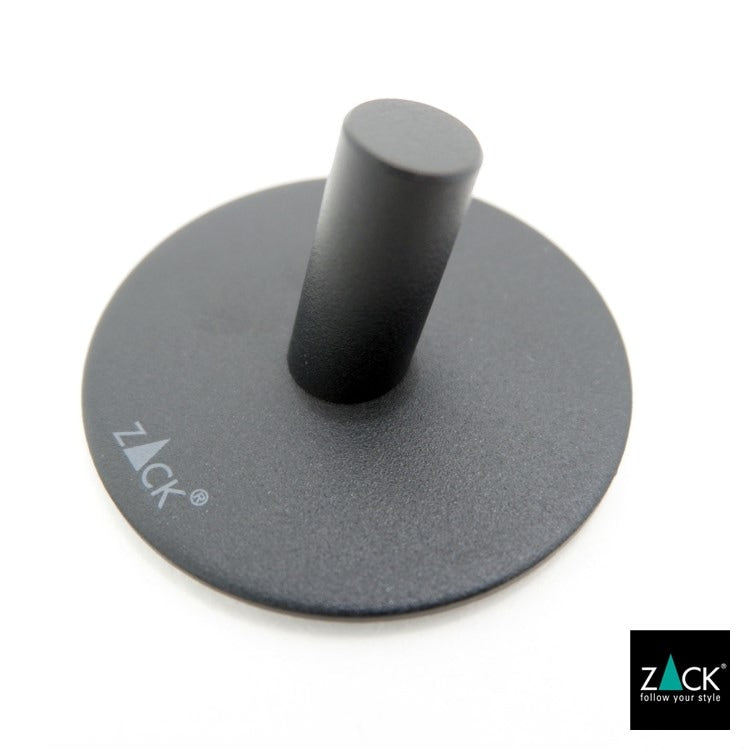 ZACK 40447 DUPLO ドイツZACK社製モダンデザインのタオルフック マットブラック(ラウンド) (3個セット)