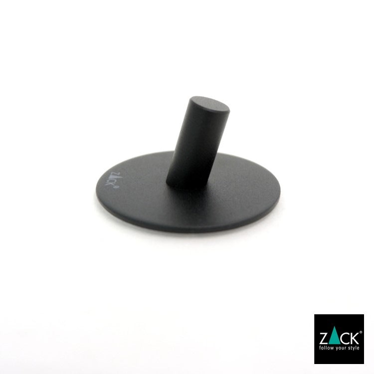 ZACK 40447 DUPLO ドイツZACK社製モダンデザインのタオルフック マットブラック(ラウンド) [業務用(60個セット)]