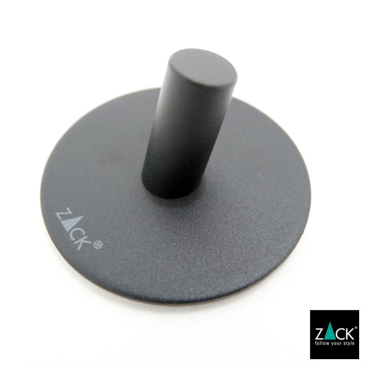 ZACK 40447 DUPLO ドイツZACK社製モダンデザインのタオルフック マットブラック(ラウンド) [業務用(60個セット)]